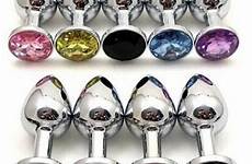 toys booty butt anal sex plug stainless beads crystal steel jewelry hot pcs