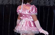 maid dress satin pink french dresses maids sissy saved white