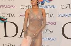 rihanna through dress naked tits hot her show outfit pro