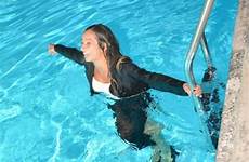 pool wetlook soaking swam diving float
