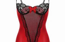 lingerie teddies women lace red transparent wonder beauty