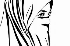 muslim hijab woman vector beautiful isolated