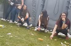 gotta girls spanish go festival drunken peeing voyeur caught street drunk toilet festivals