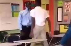 slams violent squaring squared altercation metro pupil filmed fist