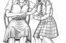 spanking spanked fashioned attitude spank drawings churchward spankings outdated schoolgirl honored gjc