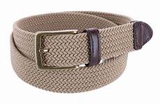 dockers men stretch braided elastic belt tabs leather woven khaki upc