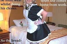 maid husband men sissy feminized french dress outfit captions dresses humiliation boy wear boys doing wearing feminization he maids role