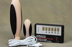 dildo electro stim toys anal female sex shock plug silicone massager pulse kit