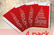 christmas merry fucking pack card cards
