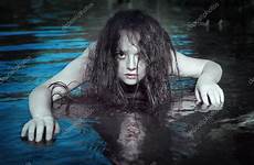 woman ghost drowned beautiful young water stock depositphotos