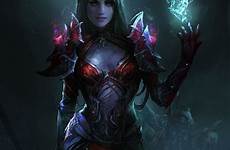 fantasy elf drow warlock wizard thedurrrrian sorceress wow warcraft necromancer dnd sorcerer witch npc kamarudin rpg armor mage elfa quadrinhos