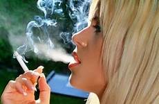 smoking smokers female blondes exhale