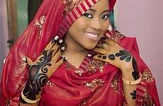 hausa nigerian traditional women wedding people african bride attire culture fashion henna beautiful native tribe marriage female beauty style nigeria
