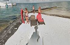 sunbathing cancun streetview blurred sunbather