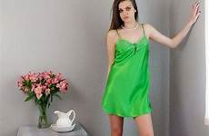 nightie nightgown nighty satin short slip green teen chemise nighties choose board bright