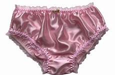 satin panties sissy white lace underwear frilly briefs trim knicker size full sell yourself