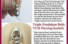piercing vch barbell piercings xtc balls pendulum