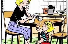 teachers teacher dennis menace strips rendition sums jokes classroom picdump worry funnies clipartmag practice