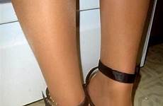 heels pantyhose feet sexy nylon sandals high strappy legs nylons hot stockings toes fetish tan sandal suntan stiletto hose pumps