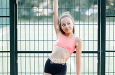 pretty girl body slender young building sports engaged dressed holidays form outdoor summer funny alamy