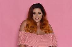 lucy vixen pink striped bodysuit shooting collett curvy click here her