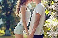 couple young kiss pretty kissing teens sensual stock sunny warm teen girl boy depositphotos guas