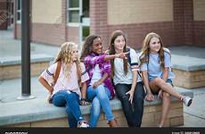 candid group girls teenage school ethnic junior high