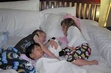 kids girl sleeping baby three room journey same night their