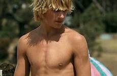 surfer handsome shirtless shaggy kjell haku
