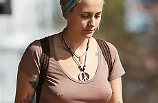 braless paris jackson hippie her nipples nipple piercings huge brown goes tee went split boyfriend showing off tattoos body she