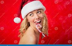 candy cane woman licking sexy