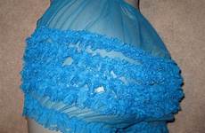 frilly panties chiffon sissy ruffle cs sheer lacey peacock xl only available