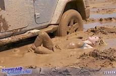 girls messy mudding fun mud