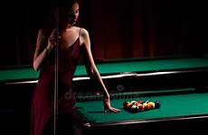 sexy billiard posed concept