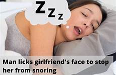 snoring licking stopping licks stops