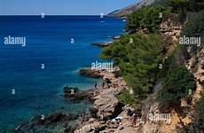 croatia bol beach brac nudist island stock alamy