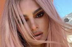 emily ratajkowski instagram selfie pink hair topless video her personal secret selfies shares showing off balcony snaps stunner appeared shoot