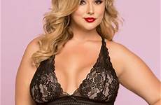 plus size babydoll set flyaway ruffled sheer mesh