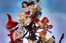 heroines dc comic marvel deviantart justice league comics torsor girls wonder woman super starfire lady superhero female women supergirl heroine