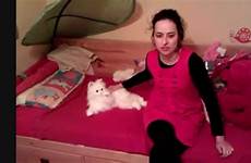 pussy girl her rubs cat