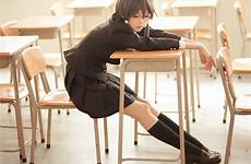 school cosplay asian schoolgirl uniform wallpaper knee skirt glasses girl women highs ely brunette wallpapers asada shino wallhaven sword cc