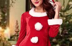 sexy christmas santa cosplay costume costumes hat women sleigh festive belle