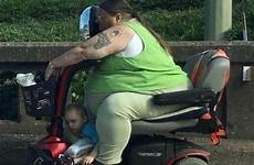 fat folks trashy dumpster scooter humanity