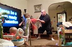 daughter hidden camera catches his dad mom mother kids he moms husband fun has tongue pom poms her hilarious twirling