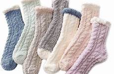 fuzzy soft sock fluffy slipper cozy azue sole nuzzles stylecaster microfiber elisalou