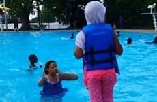 pool muslim girls public hijab kicked after wearing eel clog officials hijabs filtration said would system delaware authorities courtesy students