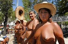 indigenas pueblos desnudas mujeres protest mexicanas protestan
