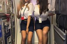 attendants stewardesses long stewardess attendant ryanair airline uniforms skies voyager compagnie bonne klyker