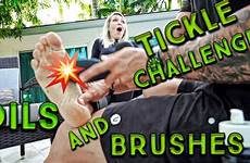 tickle feet challenge brush