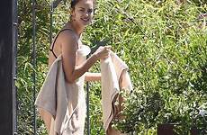irina shayk bikini shower outdoor swim cooper bradley her beauty back string teary claimed pollen sources count couple because close